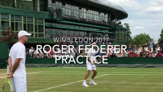 Roger Federer Practice at Wimbledon 2017