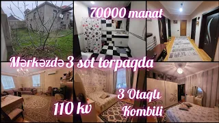 (Satılıb!!!!!)Saray Qəsəbəsində  3 sot torpaqda 110 kv. 3 Otaqlı.Çox gözəl həyət evi satılır.