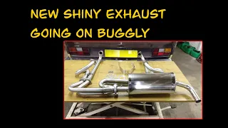 Fitting a new T3/T25 Stainless steel exhaust from VW Speedshop.