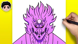 How to Draw Sasuke Susanoo from Naruto | Easy Step-by-Step