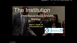 April webinar  The Institution  Child Sexual Abuse & Victim Blaming