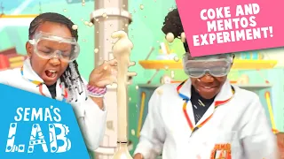 Coke and Mentos Science Experiment For Kids | Science experiments for kids | Sema's Lab | Super Sema