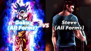 Steve (all forms) VS Goku (all forms)
