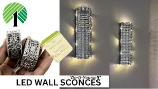 DOLLAR TREE LED WALL SCONCES || $1.25 Store DIYs That DON’T Look Cheap