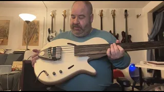 Marco Panascia demoes the Benevolo Cinque acoustic/electric hollowbody bass by Benevolent Basses