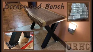 Quick And Easy Live Edge Walnut Bench Build Using Commercial Legs