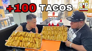 RETO EXTREMO: +100 TACOS ¿ Quien COME MAS ? | Ale Minero