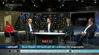 ORF III Aktuell Politik Live: Welchen Plan hat die Regierung? Mo., 15.11.2021