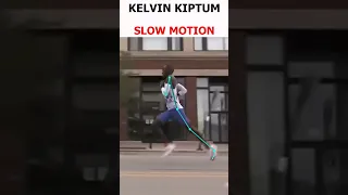 Kelvin Kiptum breaking the marathon world record (2:00:35)