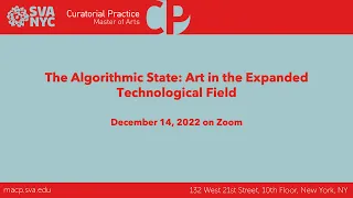 The Algorithmic State: Art in the Expanded Technological Field