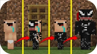 DE BEBE NOOB A BEBE VENOM TRANSFORMACIONES EN MINECRAFT TROLL