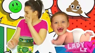 Челлендж Детская Еда Против Взрослой//Мама против🤢🤢 Дочки//Baby food vs real food Challenge