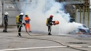 Комплексні навчання з ліквідації пожежі на базі ТОВ "ВГСМ" (смт. Великий Бичків)