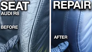 How to Repair Damaged Car Seat Audi R8 Leather Repair Steps