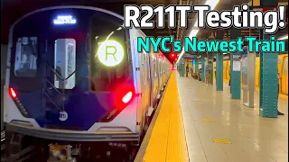 ⁴ᴷ⁶⁰ New R211T Open-Gangway Cars Simulated Stop Testing on the R Line!