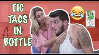 TIC TACS IN PILL BOTTLE PRANK ON GIRLFRIEND !!