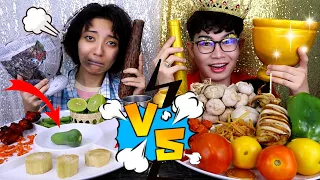 ชาเลนจ์คนจน VS คนรวย ส้มตำ ครกทองคำ น้ำปลาร้า #Mukbang​ RICH vs POOR FOOD CHALLENGE:ขันติ