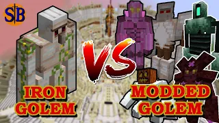 IRON GOLEM VS MODDED GOLEM | Minecraft Mobs Battle