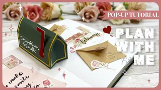 📬Mailbox & 💌Love Letter Bullet Journal | February 2022 PLAN WITH ME | Pop-up Card Tutorial