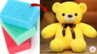 How to make Sponge Teddy Bear|DIY|Sponge Doll|Best out of waste|Crafts for Kids|Soft Toy Teddy Bear