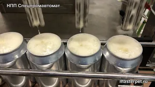 Автоматическая линия розлива пива в алюминиевую банку. Пивоварня «1 Тонна» — НПП Спецпромавтомат