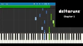DELTARUNE Chapter 1 OST - Darkness Falls (Synthesia Piano Tutorial)