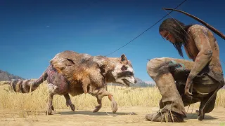 NATIVE AMERICAN Fights RaCcoon in Red Dead Redemption 2 PC ✪ Vol 27