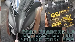 Como cambiar la batería de una Yamaha xmax 300.