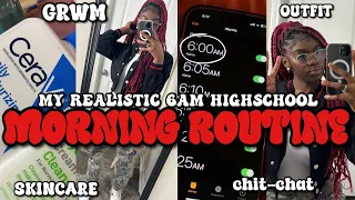 MY REALISTIC 6AM HIGHSCHOOL MORNING ROUTINE ☆ || grwm , chit-chat , skincare
