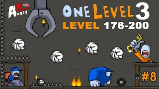 🗝️One Level 3: Stickman Jailbreak - Gameplay#8 (level 176-200)