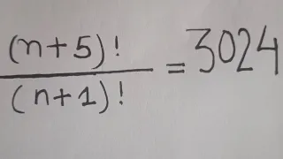 Solving A Nice Factorial Math Equation 😊 | Find the Value of n =?? Olympiad Math | n! @mamtamaam