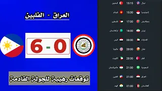 توقعات الكمبيوتر لنتائج الجولة الثالثة بتصفيات كاس العالم اسيا 2026