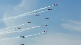 F18 super hornet display with the Silver Swallows RIAT 2022