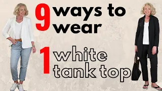 9 Ways to Wear 1 White Tank Top || Summer Wardrobe Essentials