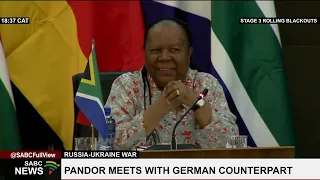 Minister Pandor meets with German counterpart, Annalena Baerbock