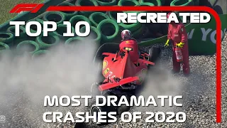 F1 2020 GAME: RECREATING THE TOP 10 MOST DRAMATIC CRASHES OF 2020