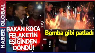 BOMBA GİBİ PATLADI! Bakan Koca Deprem Bölgesinde Felaketin Eşiğinden Döndü!