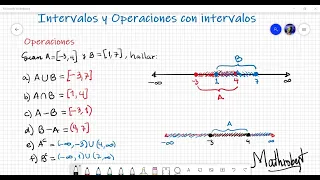 Intervalos y operaciones con intervalos: Unión, intersección, diferencia, complemento.