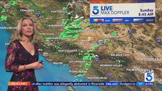 Scattered rain showers across the Southland