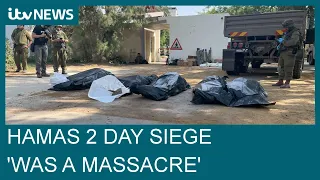 ITV News witnesses 'unimaginable horror' in Israeli village held by Hamas for 48 hours | ITV News