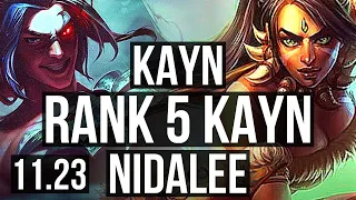 KAYN vs NIDA (JNG) | Rank 5 Kayn, 12/2/8, 700+ games, 1.2M mastery | EUW Challenger | 11.23