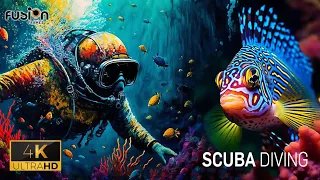 Scuba diving | underwater relaxation video in 4K | Underwater World 12K HDR 60fps ( Dolby Vision )