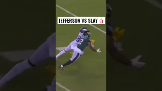 Justin Jefferson Vs Darius Slay 🍿 #justinjefferson #dariusslay #nfl #nflshorts #football #wrvscb