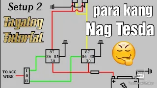 Mini Driving Lights WIRING DIAGRAM SET-UP #2 - Tagalog Explained