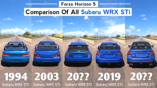 Forza Horizon 5 | Comparison of All Subaru Impreza WRX STi (1994-2019)