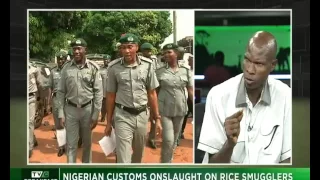 Nigerians Customs onslaught on rice smugglers
