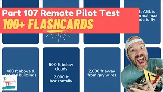 🍒 100+ Digital Flashcards➔ Facts & Prompts to Help You Study for the FAA Part 107 Remote Pilot Test