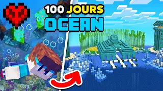 J'ai survécu 100 Jours Dans un MONDE OCÉAN sur Minecraft hardcore !