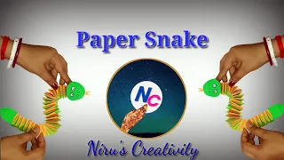 How To Make Easy Paper Snake II Awesome Origami Snake II Moving paper toys II DIY II Nursery Craft