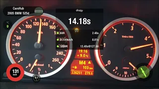 BMW 525d E61 (177HP) - Acceleration 0 - 100 km/h (DRAGY)